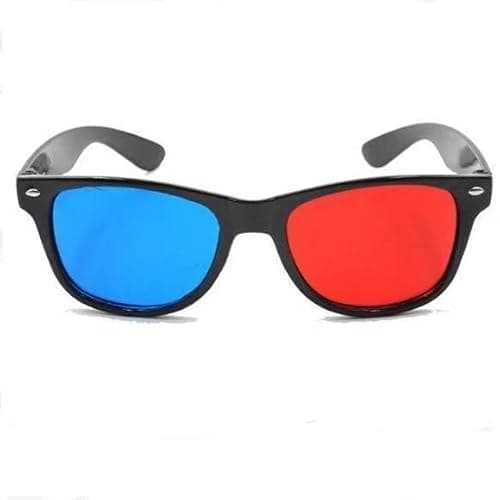 Red and Blue 3D Glasses Universal TV Movie Dimensional Video Frame 3D Glasses DVD Game Glass 3D Style Glasses for 3D Movies Games, 3D Viewing Glasses,Light Simple Design 3D Glasses Accessories