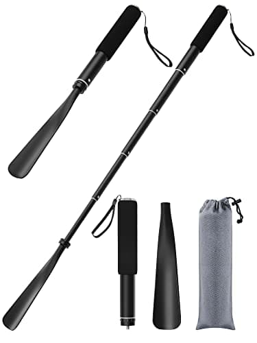 TriPro Shoe Horn Long Handle -15"-37" Telescopic Metal Shoe Horn Adjustable Length, Aluminum Alloy, Portable Long Handled Shoe Horn, Shoe Horn Long Handle For Seniors Men Women Kids
