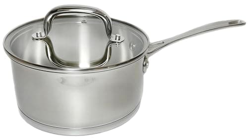 MAGGOPAN Stainless Steel Saucepans Impact Bonded Right Angles SS Saucepan 3.3QT 20cm 8