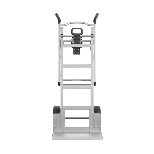 COSCO 3-in-1 Assist Series Aluminum Hand Truck/Cart with Flat Free Wheels, 800 lb/1000 lb Capacity, Silver 7