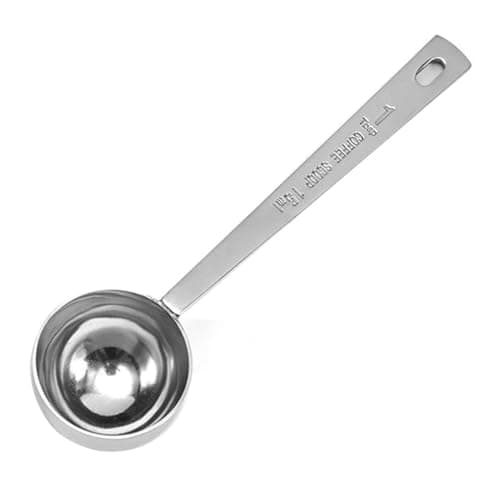 Coffee Scoops, 1 PC 15 ML (1 TPSP) 304 Stainless Steel Tablespoon Long Handle Measuring tablespoon Fits Container for Ground, Brewing, Milk Brewin (5.7inches)