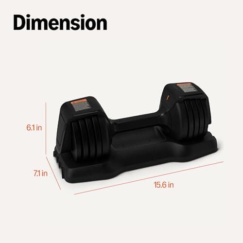 Amazon Basics Adjustable Dumbbell with 5 Weight Options, 25 lb, Single Dumbbell, Black 5