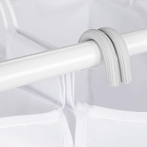 Household Essentials Rolling Triple Laundry Sorter, White 7