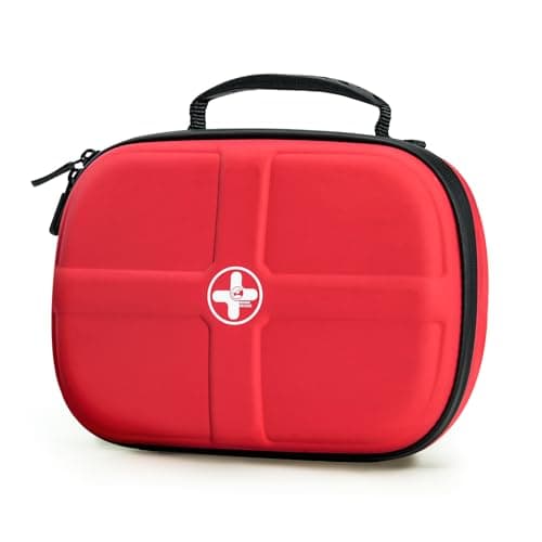 RHINO RESCUE 149 PCS Medium First Aid Kit, Water-Resistant Hard Case, Emergency Medical Supplies Bag for Camping, Hiking, Car, Travel, Home & Office