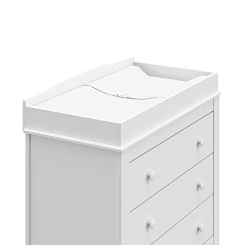 Graco Noah 3 Drawer Changing Table Dresser (White) – GREENGUARD Gold Certified Baby Dresser with Changing Table Top, Includes Interlocking Drawer System 8