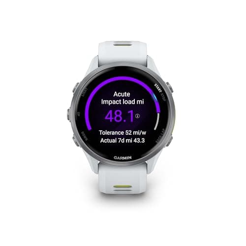 Garmin Forerunner 955, GPS Running Smartwatch, Tailored to Triathletes, Long-Lasting Battery, Whitestone with Wearable4U White Earbuds Bundle 6