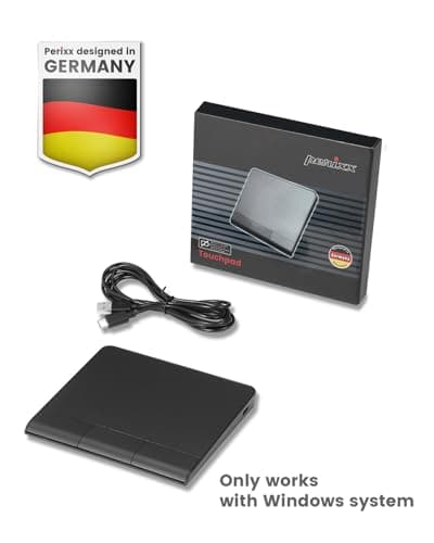 Perixx PERIPAD-706 [Firmware Updated] Wireless Slim Touchpad for Windows System - Multi-Device Bluetooth and 2.4G RF Connectivity - Rechargeable via USB-C - Large Size 5.31x4.57x0.55 Inches - Black 9