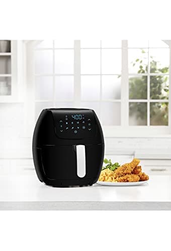 Large 8-Quart Non-Stick Air Fryer with One-Touch Digital Display, Black 7