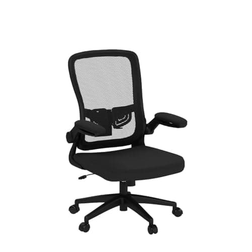 FelixKing Office Chair - Ergonomic Desk Chair with Adjustable Height, 360° Swivel, Flip-up Armrests, Flexible Tilt, Comfy Breathable Cushion and Fabric, Lumbar Support, for Home Conference Room Office 5