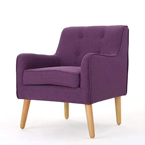 Christopher Knight Home Felicity Mid-Century Fabric Arm Chair, Purple 5