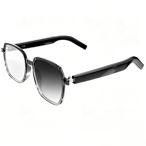 LVTEL Smart Bluetooth Sunglasses, Photochromic Lens Anti Blue Light Eyeglasses, UV Protection, Open Ear Audio, Hands-Free Calling, Voice Control, Compatible with iOS Android, Unisex