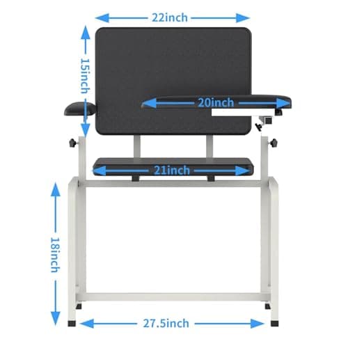 DOLEMODUO Phlebotomy Chair, Blood Drawing Chair with Adjustable Armrest Height, Apply for Medical Institutions,Research Laboratories,for The Blood Collection, Blood Pressure Test, and IV Starts 5