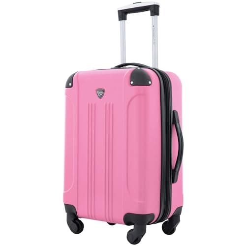 Travelers Club Chicago Hardside Expandable Spinner Luggages, Hot Pink, 20" Carry-On, HS-20720-EX-690N 5