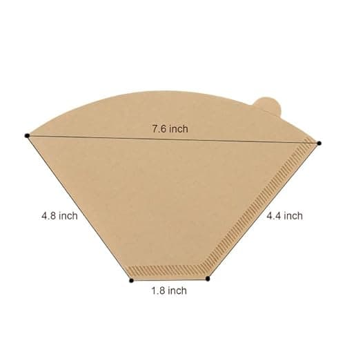 BRIKINTE Disposable Coffee Paper Filters, 100 Pcs #4 Cone Replacement Filter for Ninja Coffee Maker 6