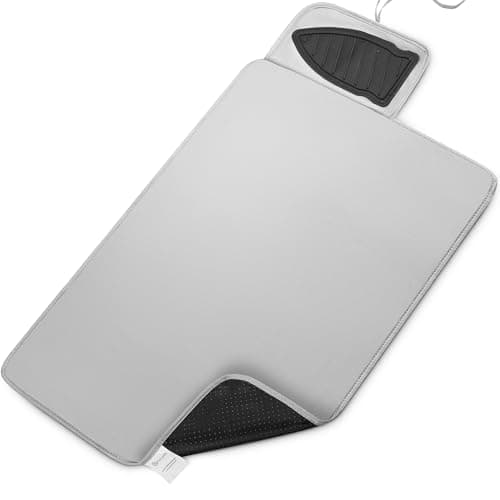 Handy Laundry Portable Ironing Mat - Easily Change Any Flat Surface into an Ironing Board. Features Silicone Slip Resistant Iron Rest to Safely Place Your Hot Iron. Easy to Take Along When Traveling.