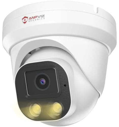 Anpviz 4MP PoE IP Camera, Turret Security IP Camera Outdoor Indoor Wired, AI Human Motion Detection, 100FT Smart Dual Light Color Night Vision, Built-in Mic, 2.8mm Lens, NDAA Compliant (U Series)