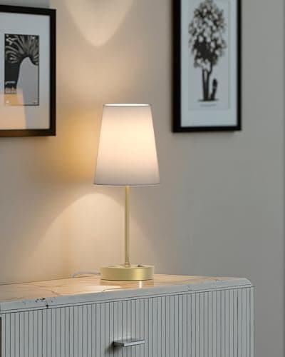 Addtam Bedside Table Lamp for Bedroom, 3-Way Dimmable Lamp with AC Outlet and USB C Charging Ports(PD 20W), Lamps with Shade for Night Stands, Living Room, Desk, and Home Office 7