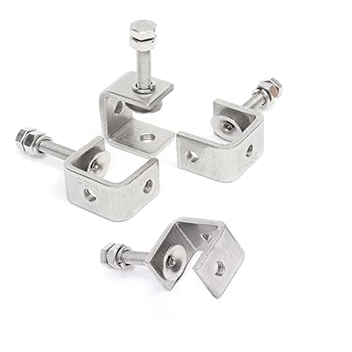 KYIEN 4Pieces 304 Stainless Steel C-Clamp Heavy Duty C-clamp Woodworking Welding Building Household Tiger Clamp G-Clamp 6