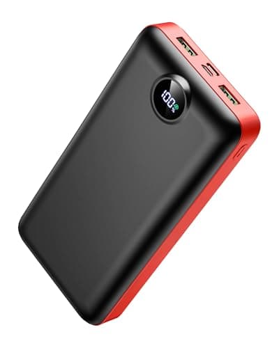 LOOPEAK Portable Charger Power Bank 50000mAh 22.5W Fast Charging Battery Bank USB C External Battery Pack with 3 Output & 2 Input Digital Display for iPhone 16/15/14/13/12, Samsung, iPad etc (Red)