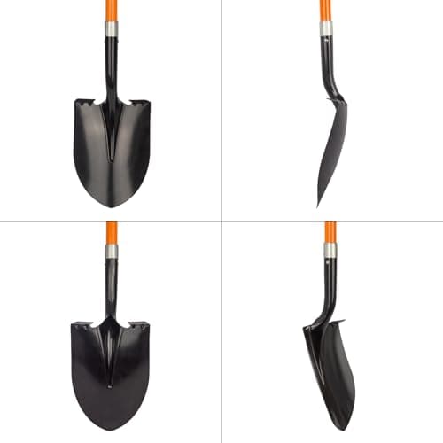 VNIMTI Heavy Duty Gardening Shovel, 56 Inch Round Blade with Fiberglass Handle (Orange) 8