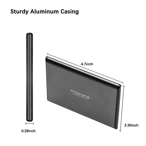 Maxone 500GB Ultra Slim Portable External Hard Drive HDD Compatible with PC, Laptop, Grey 5