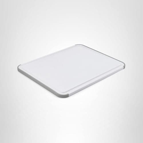 KitchenAid Classic Cutting Board with Perimeter Trench and Non Slip Edges, Dishwasher Safe, 11 inch x 14 inch, White and Gray 11