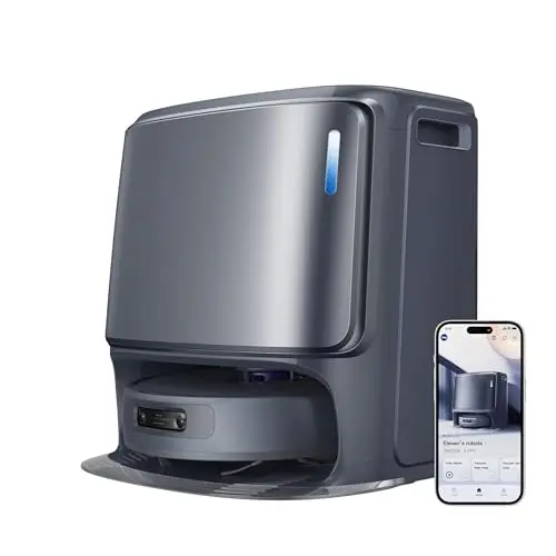 NARWAL Freo Z Ultra Robot Vacuum and Mop Combo, Dual RGB Cameras and Chips, AI Avoidance, 12000Pa Suction, Real-Time Decisions, Adaptive Hot-Water Self Wash & Self Emptying, Pet Hair, Quiet, Grey