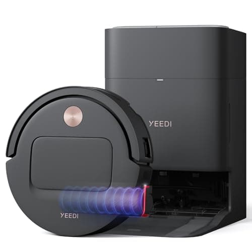 Yeedi M14 Plus Robot Vacuum and Mop, 18,000Pa Suction, OZMO Roller Instant Self-Washing Mopping, 167℉ Smart Dynamic Hot Wash & Auto-Dry, ZeroTangle 3.0 Anti-Hair Brush, All-in-One Omni Station, Black