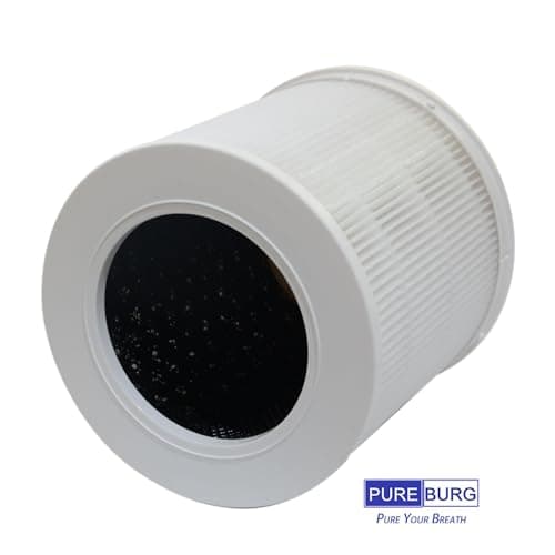 PUREBURG Replacement Filter Compatible with Xiaomi 4 Compact Smart Air Purifier, 2-Pack H13 HEPA 3-Stage Filtration Activated Carbon 2-in-1 5