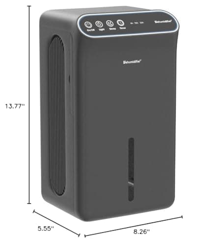 Dehumidifiers for Home, Up to 800 Sq.ft, 86oz Water Tank, Dehumidifiers for Bedroom with Essential Oil Diffuser, 7 Color LED Light, 24H Timer, Auto Shut-off, Ideal for Bathroom Basement Closet RV 10