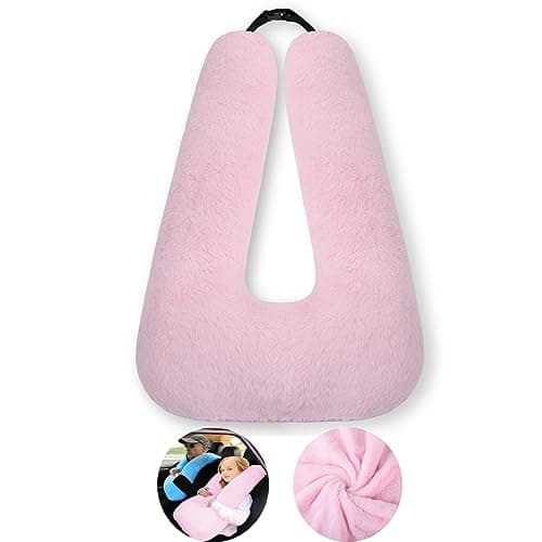 FHSGGP Travel Pillow Cushion for The Back Seat of Car Car Pillow for Kids A Sleeping Artifact Suitable for Long-Distance Travel of Adults and Children Travel Pillow for Kids Pink