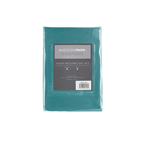 Madison Park Essentials Satin Luxury Wrinkle-Free High-Luster and Silk Standard Teal 2 11
