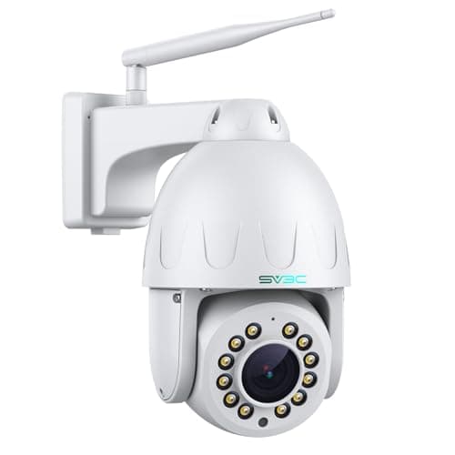 SV3C 4K PTZ WiFi Camera Outdoor 15X Optical Zoom, Wireless IP Security Camera 8MP, Auto Tracking, Floodlight Color Night Vision, 2-Way Audio, Metal Shell, RTSP, FTP, SD Card Record, Onvif Conformant