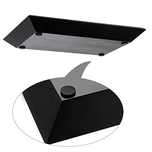 Hipiwe Glass Mirror Makeup Vanity Tray Black Rectangle Perfume Jewelry Trinket Organizer Coffee Table Centrepiece Decorative Dresser Bathroom Storage, 11.9x7.9 inch 5