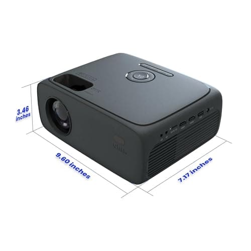 Onn. HD 1080p LCD Home Theater Projector, Streaming Ready, 6' HDMI Cable, 5 Watt Speaker, Remote, 32" - 210" image size, Supports HDMI/USB/MicroSD/AV, Indoor & outdoor use - 100096801 (Renewed) 8