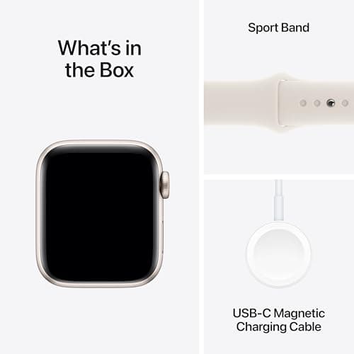 Apple Watch SE (2nd Gen) [GPS 40mm] Smartwatch with Starlight Aluminum Case with Starlight Sport Band S/M. Fitness & Sleep Tracker, Crash Detection, Heart Rate Monitor 6