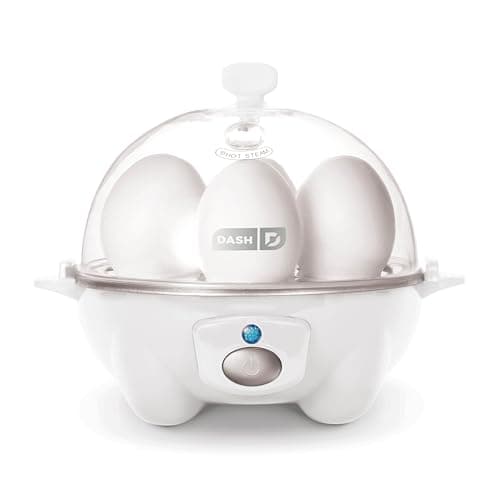 Dash Rapid Egg Cooker - Boiler, Poacher & Steamer - Includes Measuring & Recipe Guide - Dishwasher Safe - Holds 7 Eggs, White