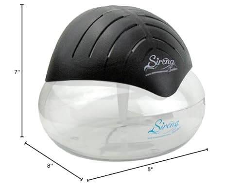 Sirena Twister Air Purifier (Black) - Water Filter Air Washer For Home and Office - Essential Oil Aroma Diffuser With LED Night light - Small Air Cleaner For Smoke and Pets 10