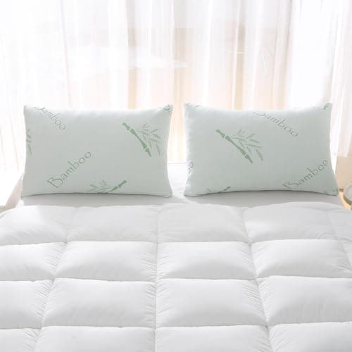 HOXXME King Size Memory Foam Pillows Set of 2, Bed Pillow for Sleeping, Firm Pillow Gel for Neck Support, Hotel Quality Bed Rest Pillow with Cooling Zippered Breathable Cover King 2 Pack 8