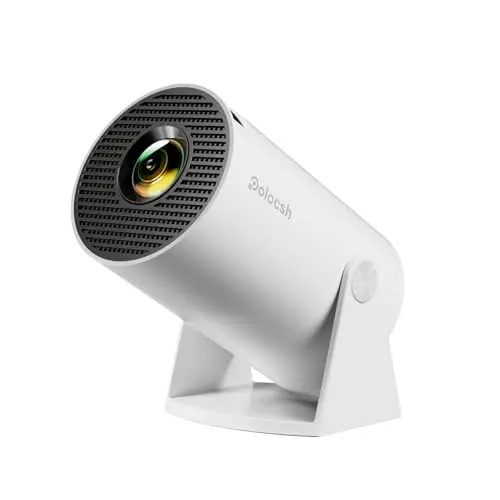 Mini Projector with Wifi and Bluetooth 210°Rotatable Portable Smart Projector Built-in Android TV 11.0 1080P Support Short Throw Outdoor Auto Keystone 150'' Screen Home Theater Projector for Phone/PC