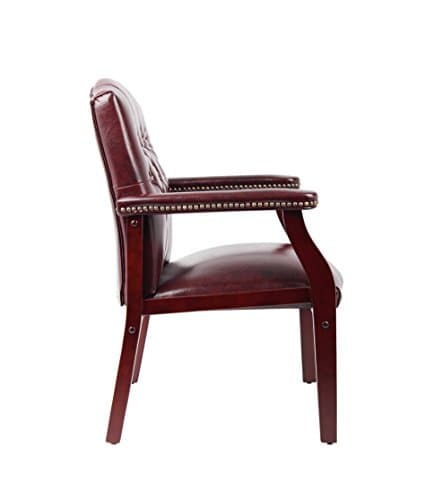 BOSS Office Products B959-BY Ivy League Executive Guest Chair, Oxblood 9