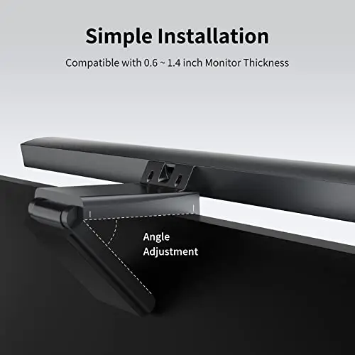 Funlicht Monitor Light Bar, Computer Monitor Lamp for Eye Caring LED Dimmable Screen Light Bar, Touch Control USB Powered Screenbar for Desk/Office/Home/Game, Silver Gray 7