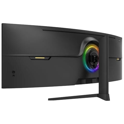 ZZA 49" Curved Gaming Monitor 144/165Hz Ultrawide 32:9 DFHD 3840 x 1080P,Ultrawide Monitor, 1500R, 120% sRGB, HDMI 2.1 & DP 1.4, Height Adjustable 6