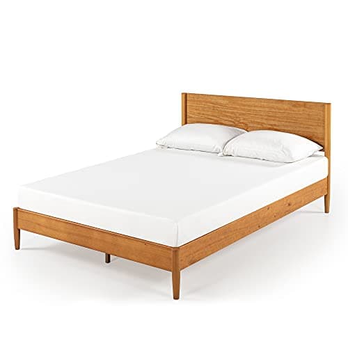 Zinus Allen Mid Century Wood Platform Bed Frame, Solid Wood Foundation, Wood Slat Support, No Box Spring Needed, Easy Assembly, Queen 11