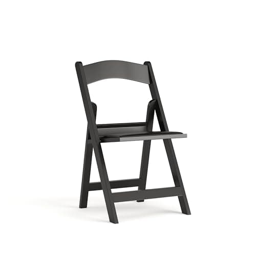 Flash Furniture Hercules™ Series Folding Chair - Black Resin – 1000LB Weight Capacity Comfortable Event Chair - Light Weight Folding Chair
