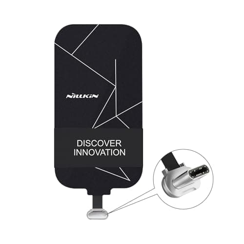 Nillkin Wireless Charging Receiver and Adapter, Qi Wireless Charger Receiver Module for Google Pixel, Samsung Galaxy A51/A52/A53/A54/A55, LG and Other USB C Phones, Type C Short