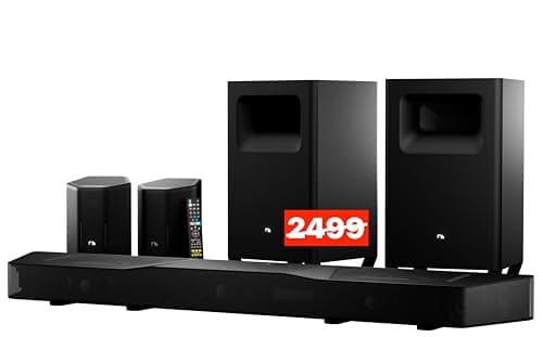 Nakamichi Shockwafe Wireless 11.2.6 Ch Soundbar System w Dolby Atmos/DTS:X, Upgraded Dual 10” Subs, Bipolar Surrounds, 6 Discrete Height Channels, 2300 Watts Max Output