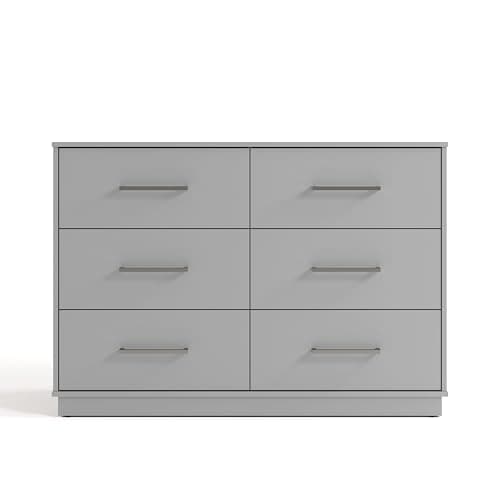Graco Essentials 6 Drawer Bedroom Dresser (Pebble Gray) – GREENGUARD Gold Certified Dresser for Kids Bedroom, Kids Dresser with Interlocking Drawer System, 6 Drawer Nursery Dresser 6