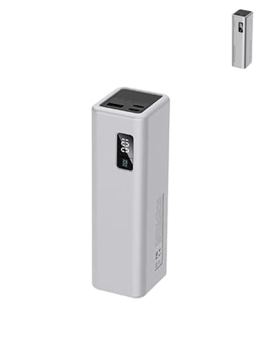 Case for CUKTECH 15 SE Power Bank 20000mAh 65W /100W, Soft Silicone Protective Portable Scratch Shock Resistant with Lanyard,Grey.