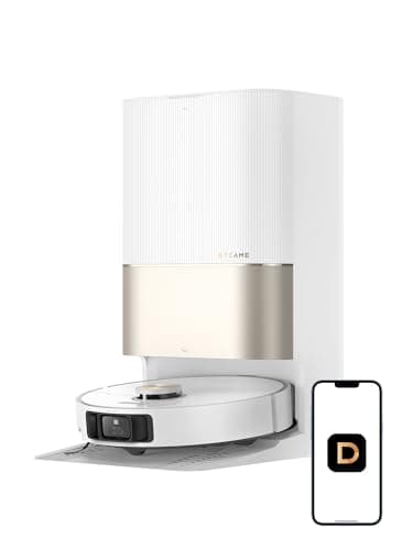 DREAME X40 Ultra Robotic Vacuum with Removable & Liftable Mop, 12,000Pa Suction, Side Brush Extensive Cleaning, 158°F Mop & Washboard Self Cleaning, Auto-Empty, Auto Refill, liftable Brushes White